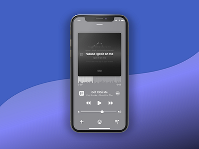 Apple Music Player adobe xd apple apple music dailyui design iphone lyrics music music player ui