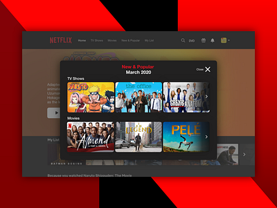 Pop Up Overlay adobe xd dailyui design illustration netflix overlay popup ui ux vector