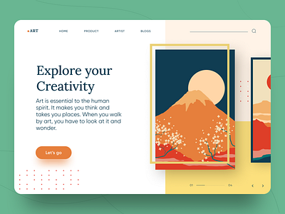 Artistic Landing Page