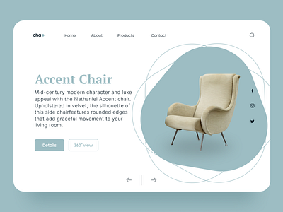 Armchair Product Page armchair concept creative design figma furniture design furniture website interface landingpage minimal modern online shop ui uidesign ux visual design