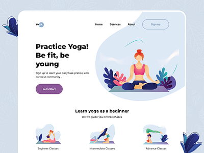 Yoga Training Web Landing Page