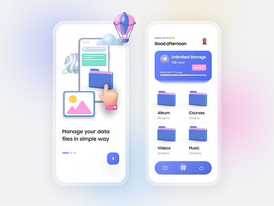 File Manager App by Amna Saleem 🦋 on Dribbble