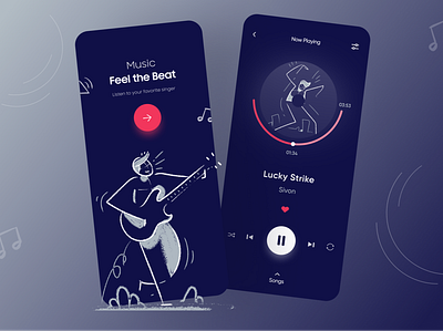 Music Mobile App 3d appdesign color concept creative darkmode design figma mobileappdesign modern music musicmobileapp playmusic ui uidesign ux visualdesign