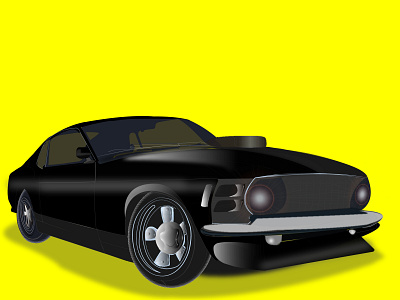 Car black blackletter car car app chirstmas design illustration logo design ui ux vector yellow