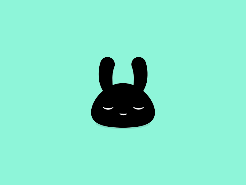 Bunch animation bounce bunny character gif logo