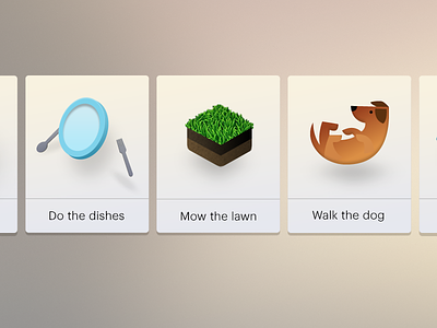 Chore Cards app cards chores illustration interface mobile
