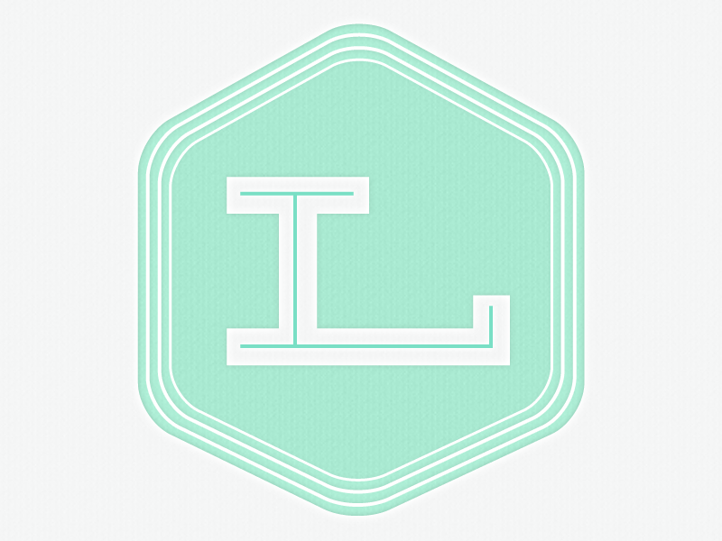 L Badge badge identity l letter personal identity slab serif typography