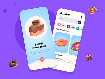 Bakery Shop app apps bakery bakery app bakery shop cake app design illustration ios ios app mobile app online shop sweets ui uiux