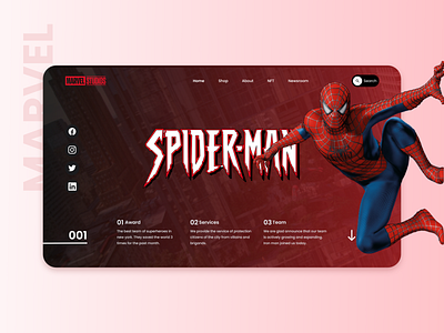 Marvel Characters Page app apps avengers behance caracter clean creative design dribble flat graphic design illustration ios marvel movie simple spiderman ui uiux web