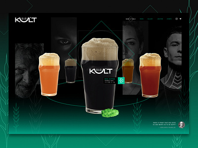 KUL'T bar website beer beer art branding design logo typography ui ux web website