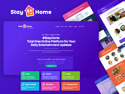 StayHome Website Design