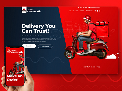 Delivery / Couriers Services branding courier delivery delivery service ui ux web website