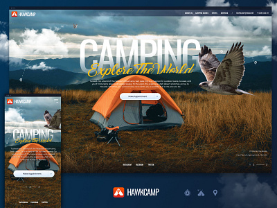 HawkCamp app design ui ux web website