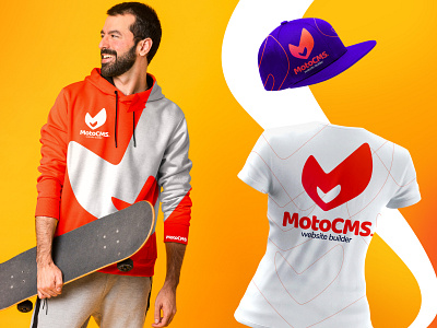 Branding for MotoCMS branding clothes design flat logo merch design merchandise typography