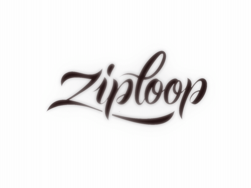 ZIP LOOP aftereffects animation logo typography
