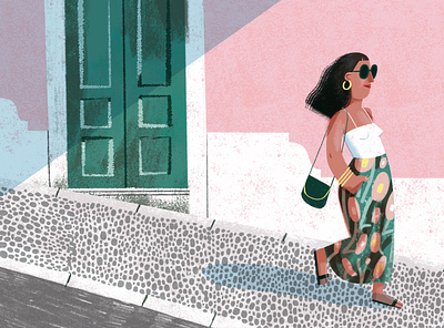 The Pastel City digital art illustration ipadart lisboa lisbon procreate travel illustration