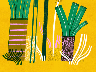Yellow Jungle colourful digital art illustration jungle procreate summer