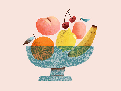 Fruit Bowl colourful fruit art food art food illustration fruit bowl fruit illustration illustration