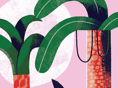 Costa Rica illustration jungle palm tree tropical