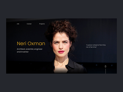 Landing page - Neri Oxman design landing page landing page design minimal ui ui design ux