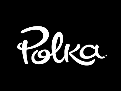 Polka lettering logo polka