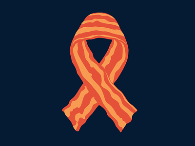 Support Bacon bacon crispy ribbon t-shirt