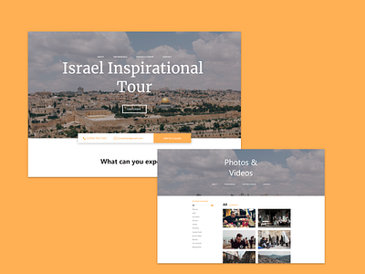 Israel Inspiration Tour (WIP) israel landing tour ui ux uxui web webdesign website