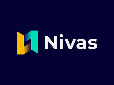 NIVAS LOGO app branding design flat icon illustration label labeldesign logo mobile app vector