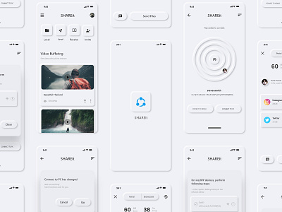 Neumorphism SHAREit App Ui Design app design facebook app ui illustration journalism minimal minimal ui neomorphism neomorphism app ui neomorphism ui neumorphism neumorphism ui neumorphism website ui shareit sharepoint simple sketch soft ui ui ui kit