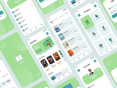 E-commerce Book Shop App Ui Kit Design