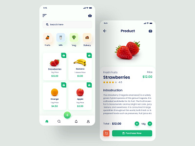 Grocery Shop App Ui Design