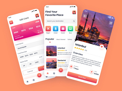 Travel IOS App UI Design