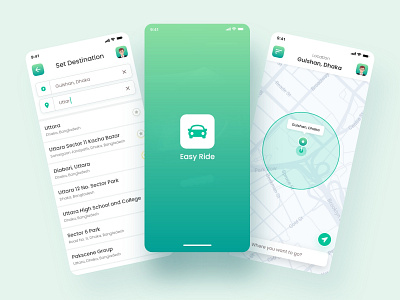 Ride Sharing IOS App UI Design
