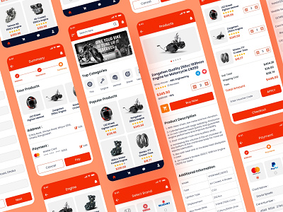 Motorcycle Parts E-commerce App Ui Design