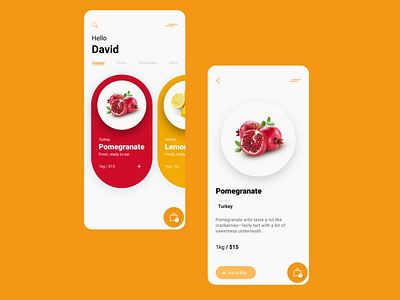 Grocery store app app design food app web