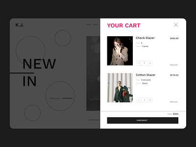 Fashion E-commerce Template cart design fashion fashion design store ui we web