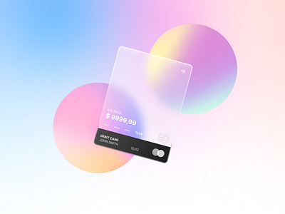 Vertical Glass Card Design card credit card frosted glass glass glassmorphism