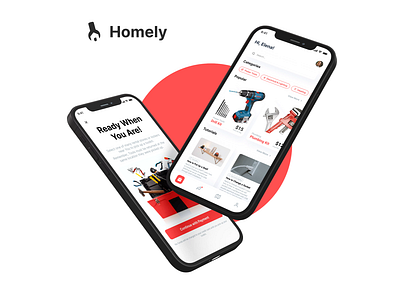 Homely : A DIY rental app - Designflows 2021 bendingspoons design designflows mobile mobile ui rental tool tool rental ui ui design uiux ux ux design