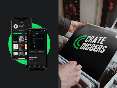 Crate Diggers - Vinyl Collection App app design mobile mobile ui music ui uiux vinyl