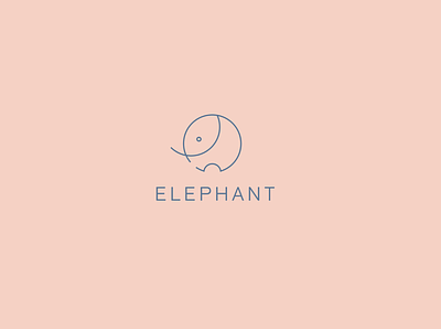 Elephant branding clean flat geometric graphic design identity logo logo design logotype minimalistic