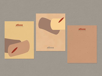 ALISON branding clean graphic design identity logo logo design minimalistic modern personal branding stationery