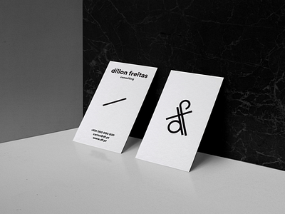 Dillon Freitas branding business card clean flat graphic design identity logo logo design minimalistic stationery