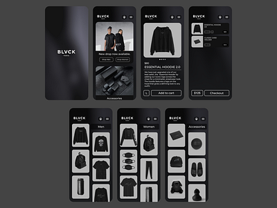 BLVCK app V1 app arnv black design ios minimal ui