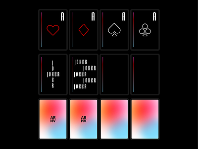 ARNV Minimal Cards V1 arnv black design graphic design minimal playing cards