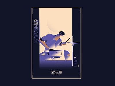 Performer - Art Deco adobe illustrator art deco art decor art direction artist artwork branding colorful concept design illustration illustration art logo poster poster art poster design