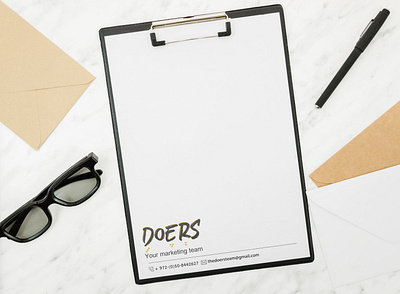 Doers marketing company branding - Letter paper brand design branding branding design concept creative design graphic design graphicdesign illustration logo logo design logodesign logotype marketing photoshop typography