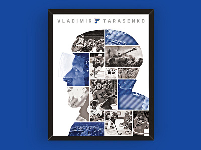 Tarasenko Poster art blues design frame hockey poster st louis tarasenko