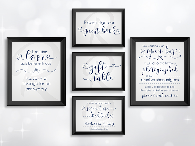 Wedding Signs by Brett Woodley on Dribbble