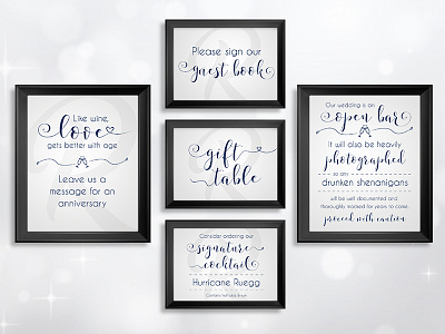 Wedding Signs design poster script sign typography wedding