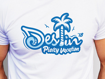 Destin Vacation T-Shirt destin palm tree wave shirt tshirt vacation